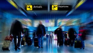 Walking Thru Airport Terminal