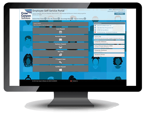 Forms and SharePoint Workflows, KB and FAQs Desktop with Employee Self Service Portal