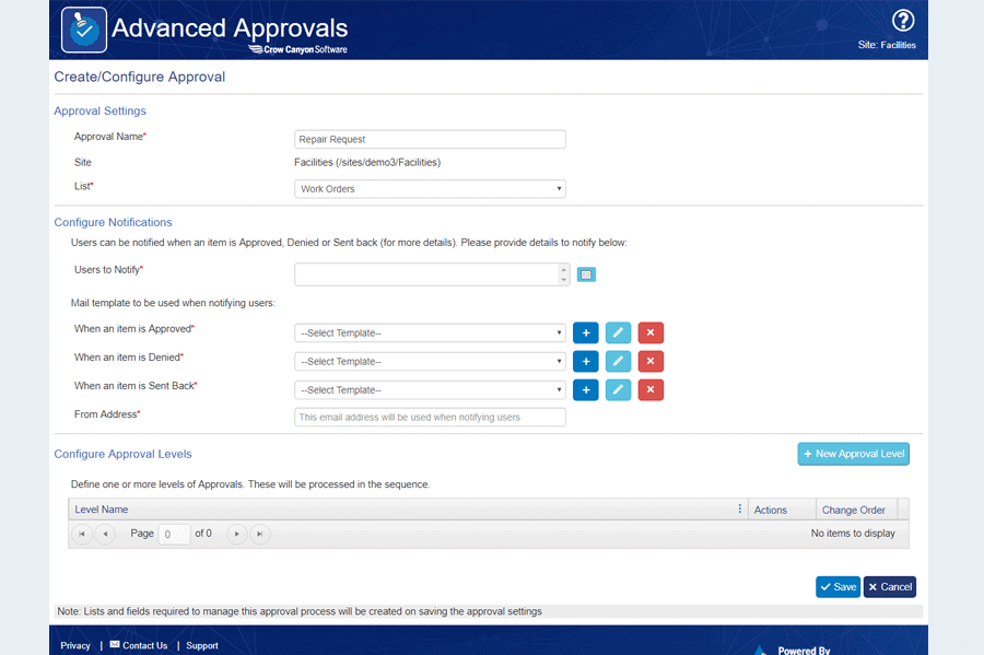 Create Approval Create Configure Approval
