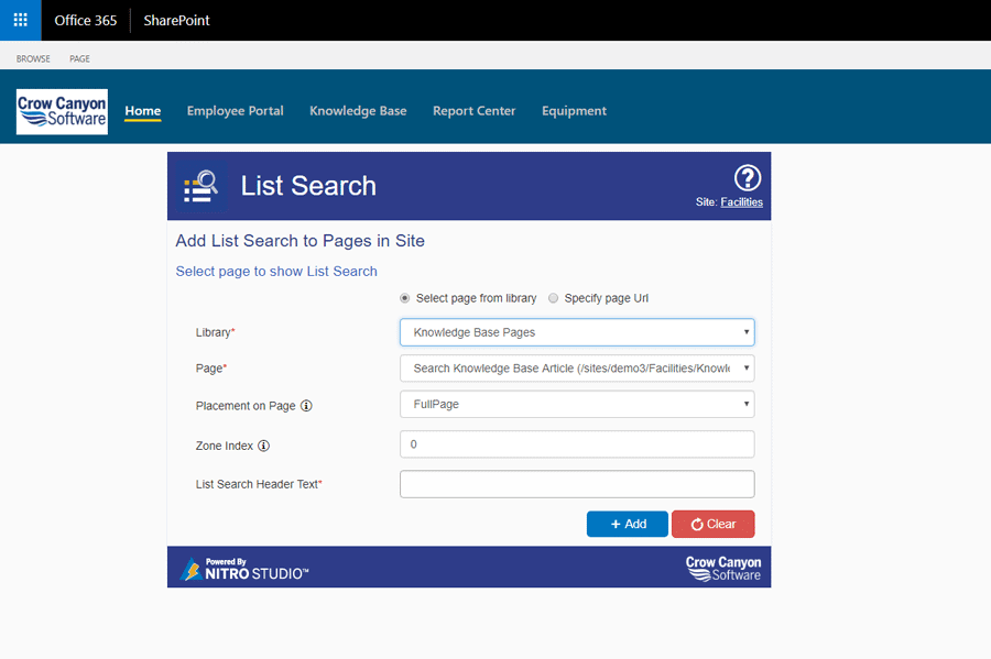 List Search List Search