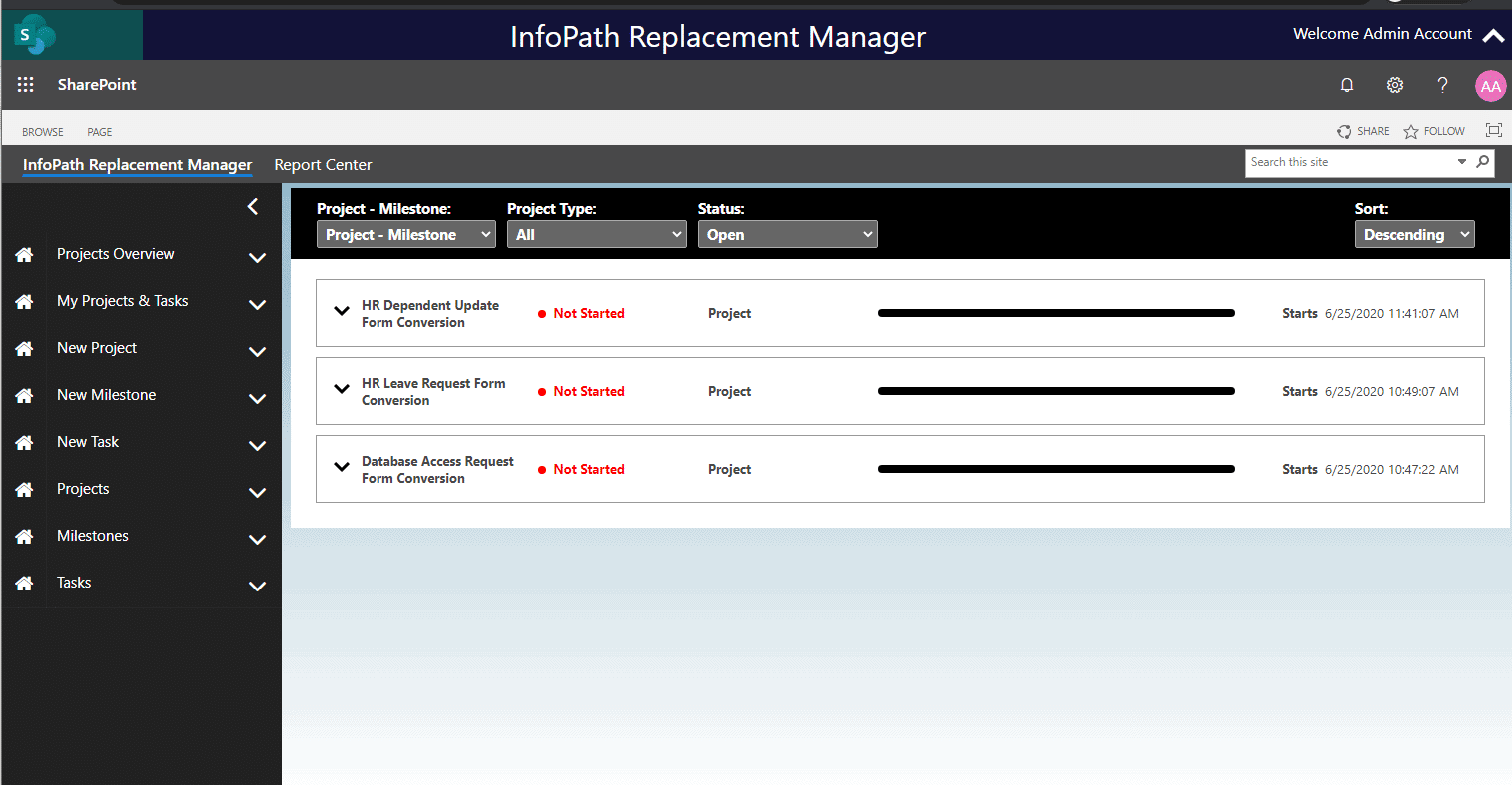 InfoPath Replacement Manager InfoPath Replacement Manager