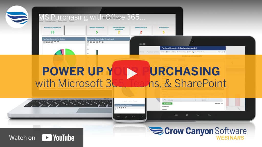 YouTubeMockup-Purchasing Purchase Order System in O365, Teams, and SharePoint