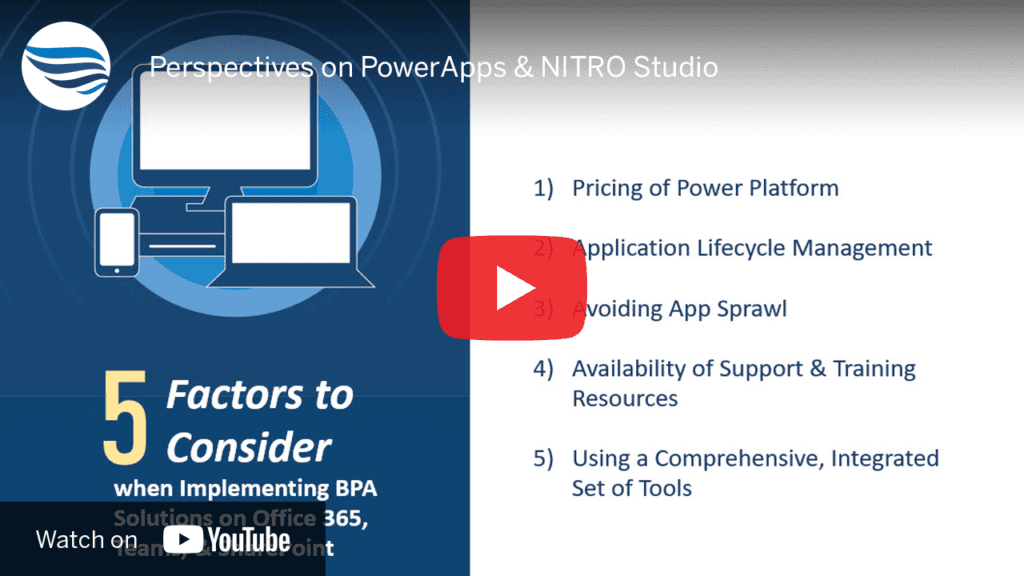 PowerApps-NITROStudio PowerApps and NITRO Studio Webinar in YouTube