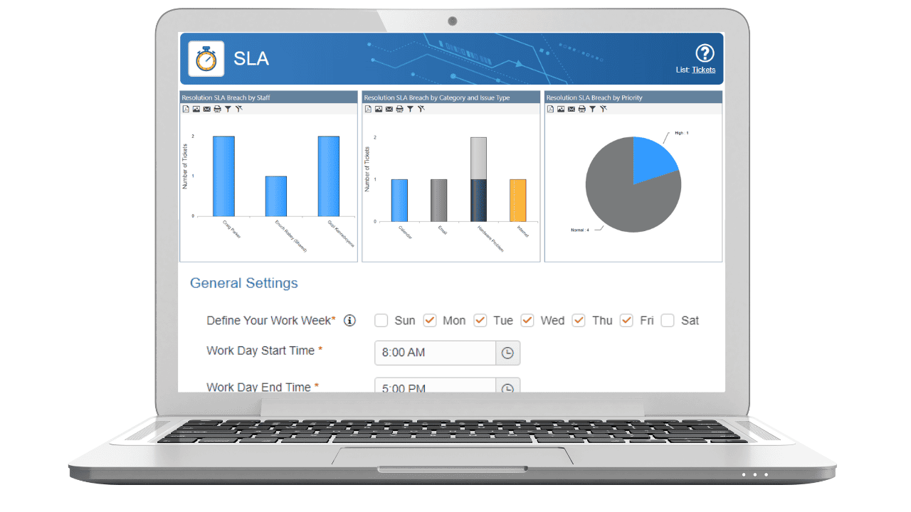 Service Level Agreement (SLA) reporting in NITRO Help Desk Send Message to a Teams Channel