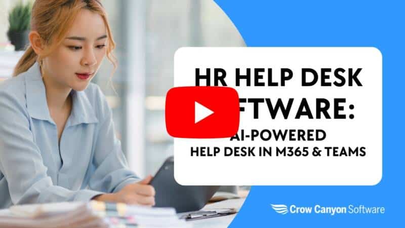 YT-HR Help Desk Software AI-Powered Help Desk in M365 & Teams