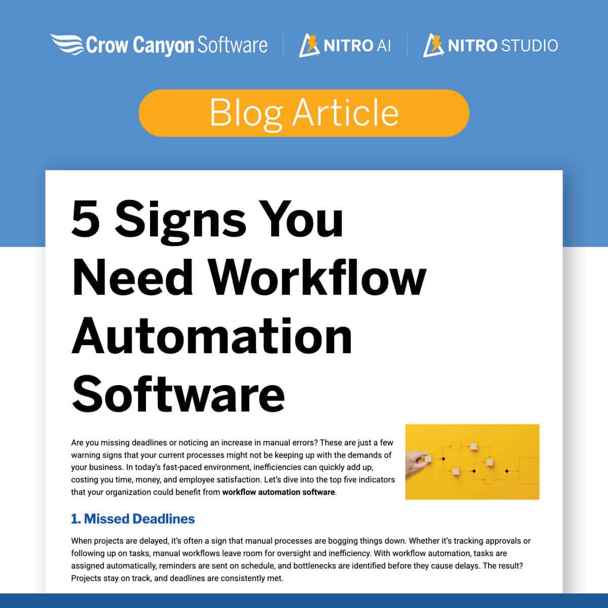 NITRO Studio Article: 5 Signs You Need Workflow Automation Software