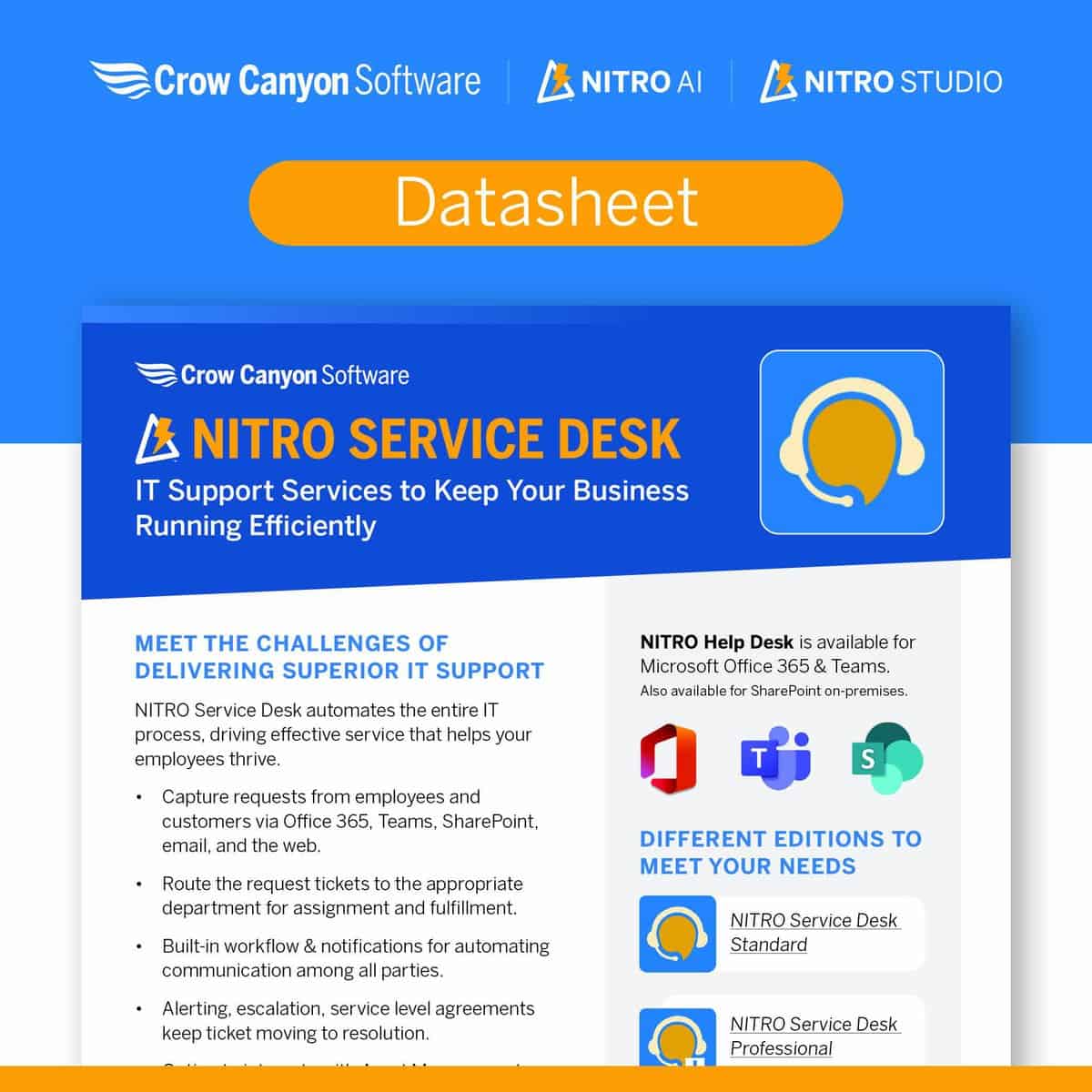 NITRO Service Desk Datasheet