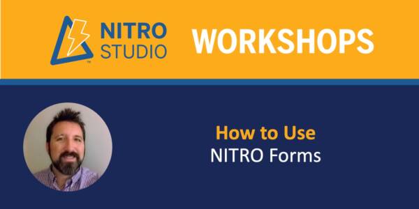 NITRO Studio Workshop: How to Use NITRO Forms